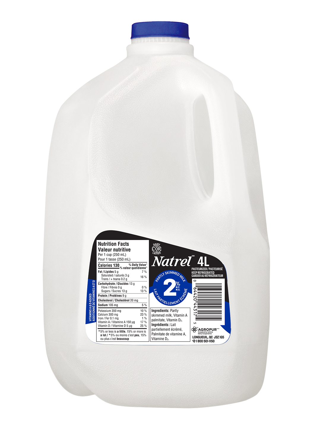 4L NATREL MILK 2% JUG | Agropur Solutions